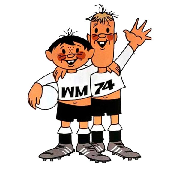 1974 — Alemania (RFA) Tip y Tap Todas las mascotas de los Mundiales (y el retrato psicológico del branding de cada década)