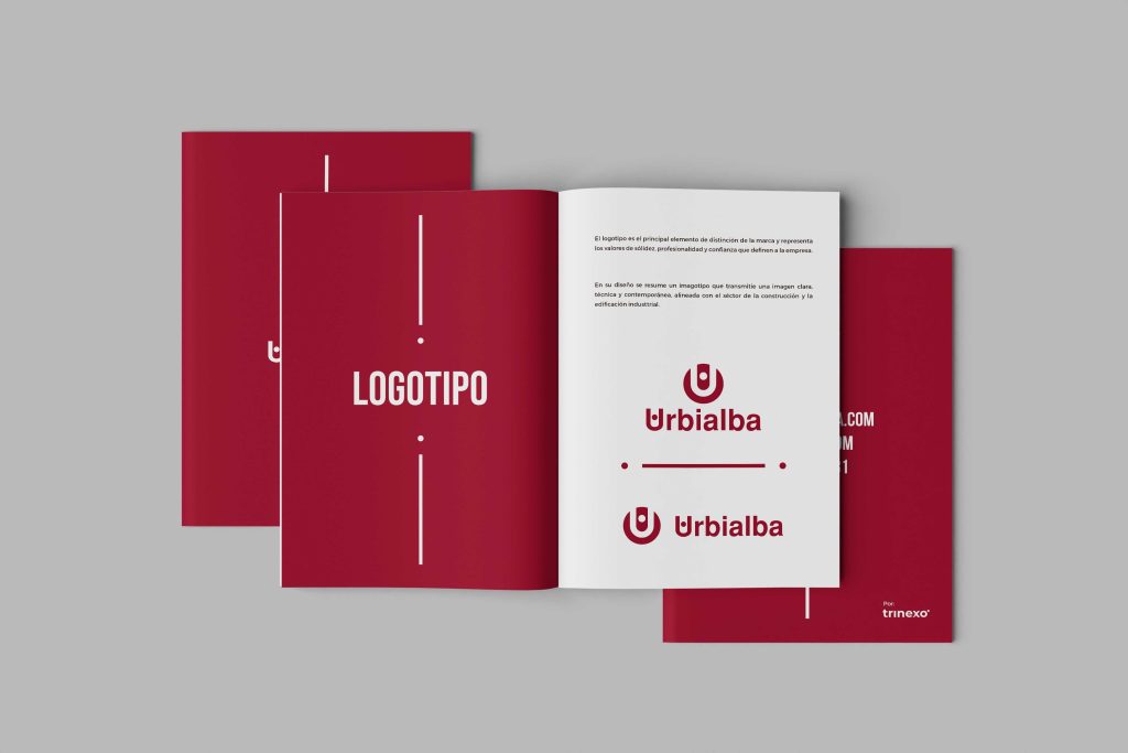 Libro de marca de Urbialba diseñado por Trinexo